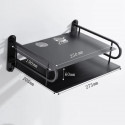 Black metal wifi router stand 