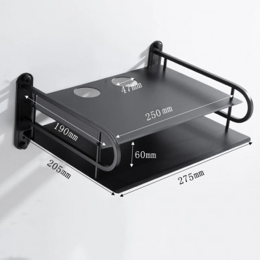 Black metal wifi router stand 