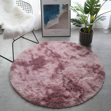 Round Carpet Floor Mats-pink