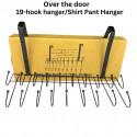 Over the door 19-hook hanger/shirt pant hanger