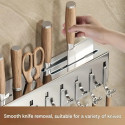 Multifunctional Stainless Steel Wall Mounted Storage Rack, Integrated Perforated Home Kitchen Storage Rack