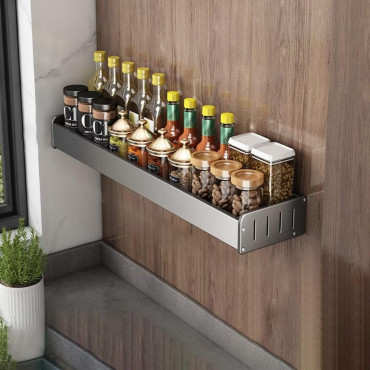 Kitchen Storage Multifunctional Wall Mounted Seasoning Rack