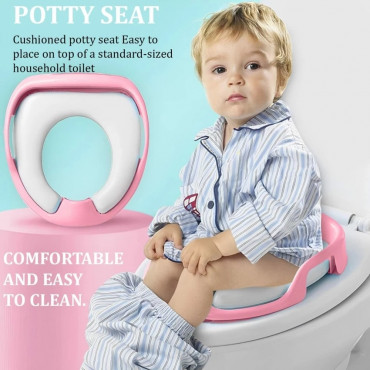 Baby Toilet Seat, Potty Training Commode Seat with Handle
