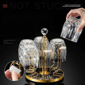 360 Degree Rotatable Stainless Steel Rotating Cup Mug Glass Holder