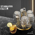 360 Degree Rotatable Stainless Steel Rotating Cup Mug Glass Holder