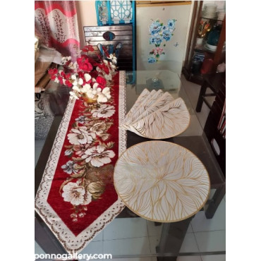 High quality vintage dining table Mat with runner
