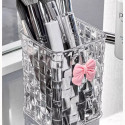 Pen Holder/Makeup Storage Holder With Bow Deco