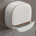 Wall-mounted household soap holder drain with cover bathroom soap storage rack