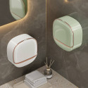 Wall-mounted household soap holder drain with cover bathroom soap storage rack