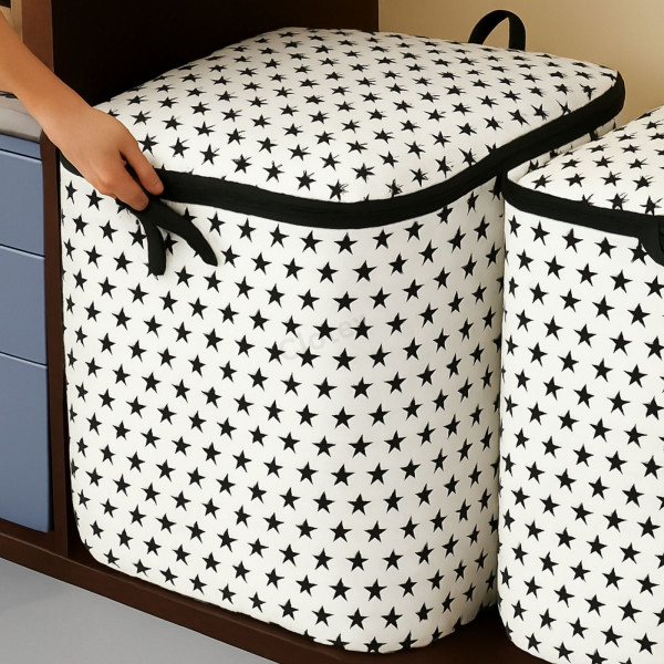 New Printed Quilt Storage Bag Black star ( 1Pcs)