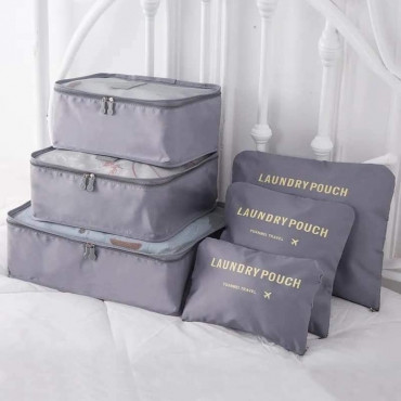 High Quality 6 Pcs Set Oxford Cloth Travel Bag In Bag Luggage Organizer