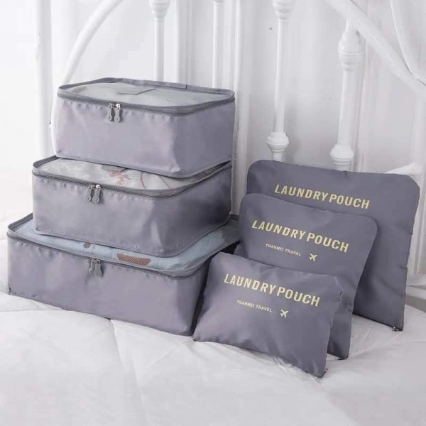 High Quality 6 Pcs Set Oxford Cloth Travel Bag In Bag Luggage Organizer