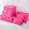 High Quality 6 Pcs Set Oxford Cloth Travel Bag In Bag Luggage Organizer