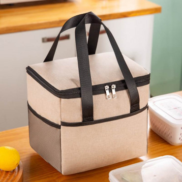 Aluminium Foil Insulated Lunch Bag(Black)