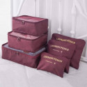 High Quality 6 Pcs Set Oxford Cloth Travel Bag In Bag Luggage Organizer