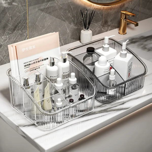 Transparent 5-Grid Storage Box