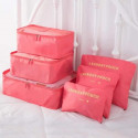 High Quality 6 Pcs Set Oxford Cloth Travel Bag In Bag Luggage Organizer