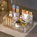 Glacier-print Desktop Makeup Organizer With Legs Clear Lipstick Split Vanity Storage Organizer Makeup Organizer Box