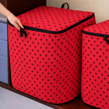 Star Printed Huge Capacity Printed Quilt Storage Bag(( 3 Pcs )
