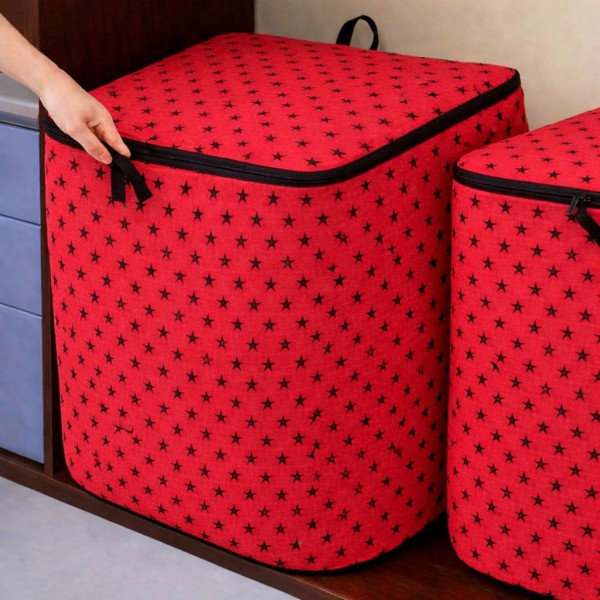 Star Printed Huge Capacity Printed Quilt Storage Bag( 1Pcs)