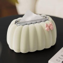 Pumpkin shaped facial tissue holder box 