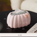 Pumpkin shaped facial tissue holder box 