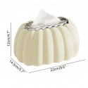 Pumpkin shaped facial tissue holder box 