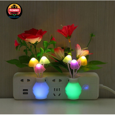 LED মাশরুম ল্যাম্প (Mushroom Night Light Lamp)( 2 pcs)