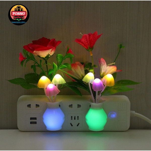 LED মাশরুম ল্যাম্প (Mushroom Night Light Lamp)( 2 pcs)