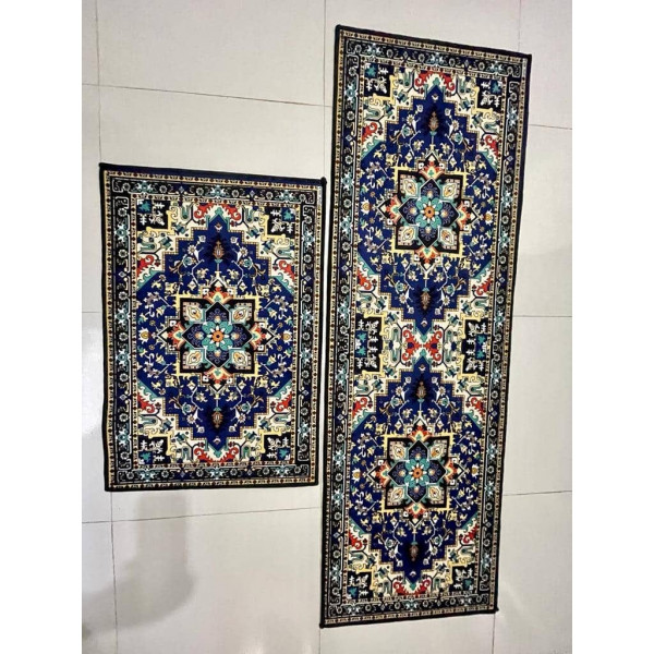 Anti-slip 3D Printed Geometric Kitchen Mat Set