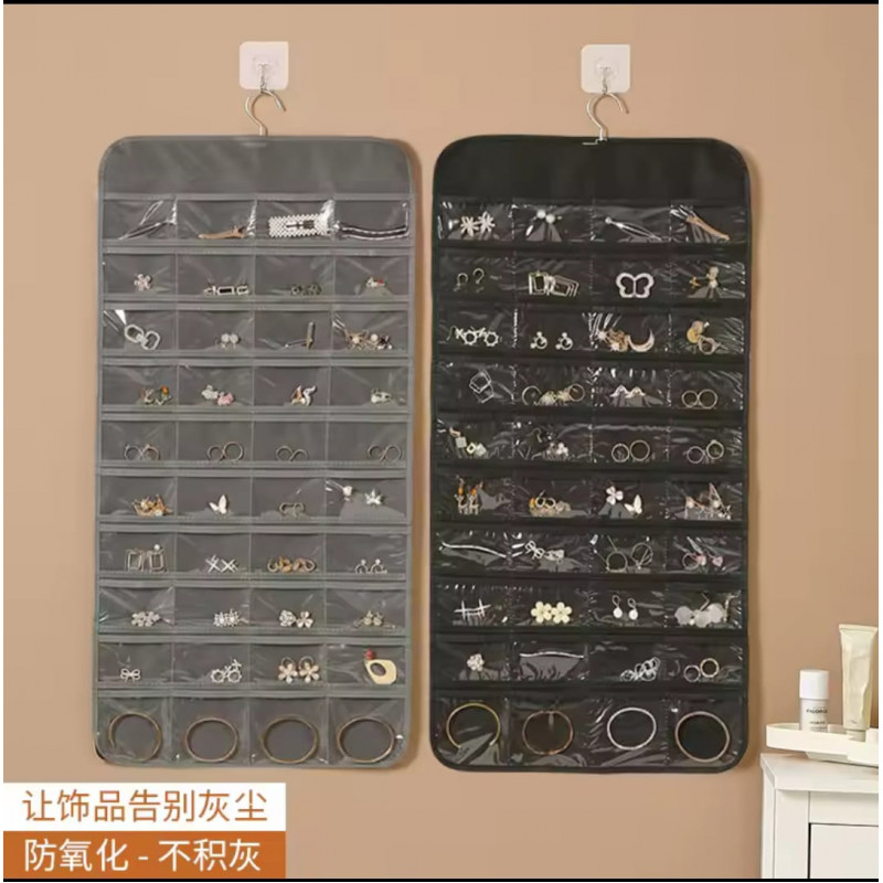  Hanging Storage Bag Jewelry Rack Necklace Bracelet Earrings Ring Watches Accessories Organizer with Hook