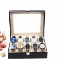 Pu Leather and Glass Watch Box