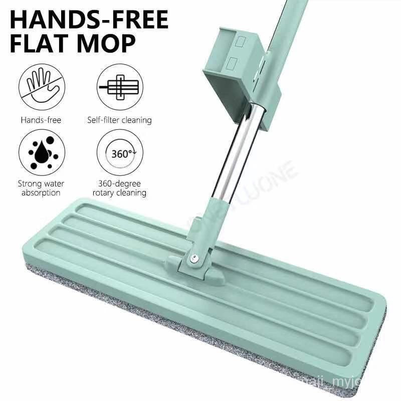 360 Rotation Flat Mop Floor Cleaning Microfiber Squeeze Mop Floor Clean Automatic Dehydration