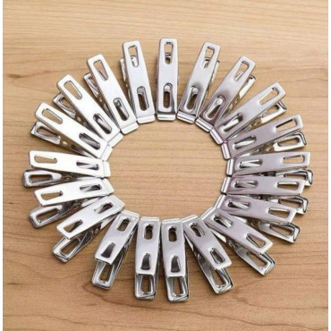 Stainless Steel Cloth Clip 20 pcs