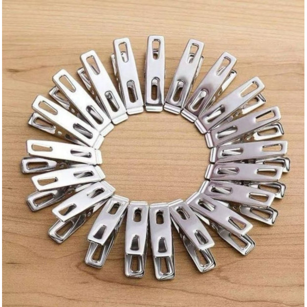 Stainless Steel Cloth Clip 20 pcs