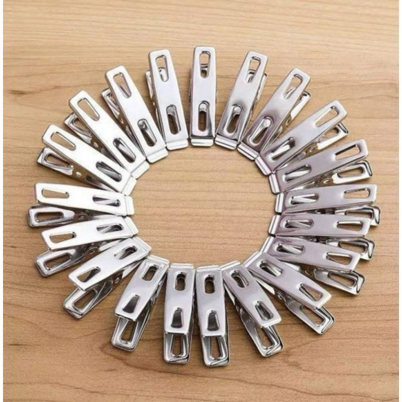 Stainless Steel Cloth Clip 20 pcs