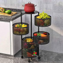 Multifunctional Rotating 5 layer Vegetable Rack
