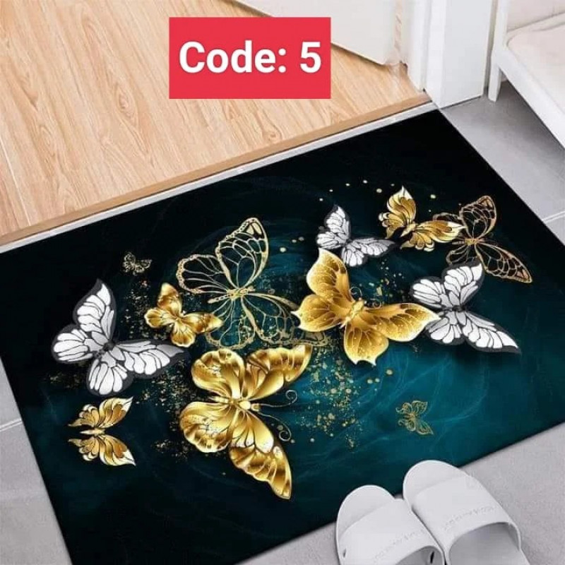 Premium 3D Print Floor Mat- Code: 5 ( সাইড দিয়ে বর্ডার সেলাই করা )