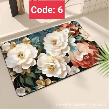Premium 3D Print Floor Mat- Code: 6 ( সাইড দিয়ে বর্ডার সেলাই করা )