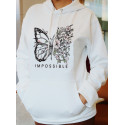 Unique Stylish Hoodie for Girls Butterfly