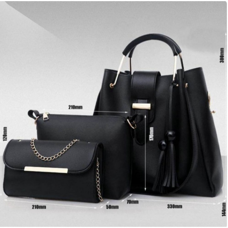 3 Pcs Combo Set (Black)