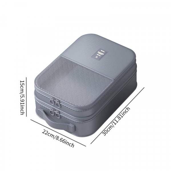 Grey-Waterproof Shoe Bags for Travel Bag for Packing Portable Shoe Cubes