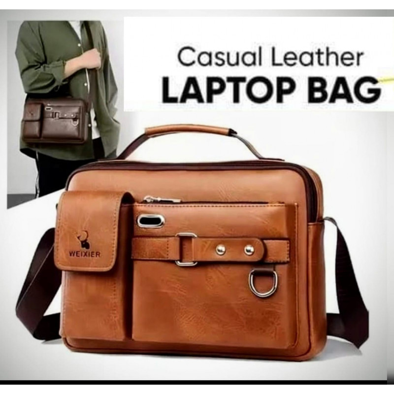 (১২"/১৬") ব্রাউন কালার।Men's Shoulder Bag