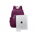Nylon Backpack Durable Waterproof Casual Shoulder Bag(Purple)