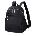 Nylon Backpack Durable Waterproof Casual Shoulder Bag(Black)