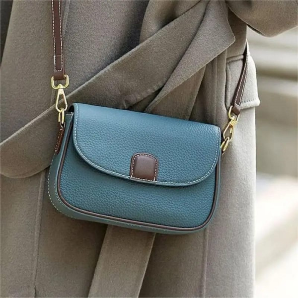 PU Leather Handbags Women Fashion Crossbody Bags(Blue)