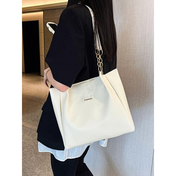 Women PU Leather Handbags (White)