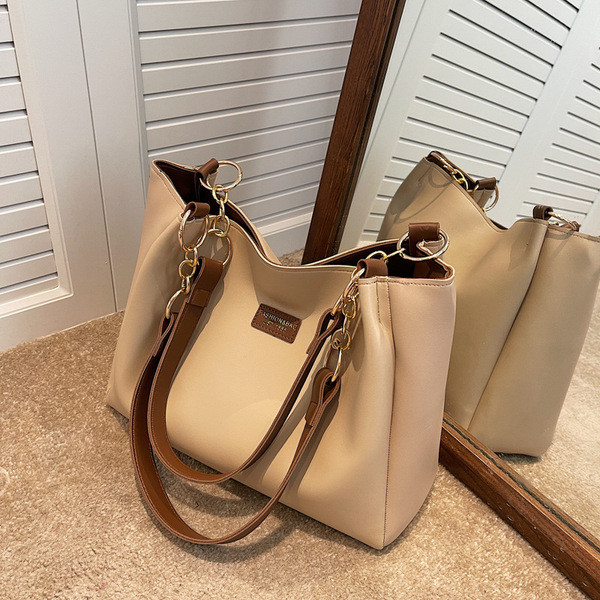Women PU Leather Handbags (Off White)
