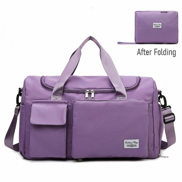 Fashionable Large Capacity Travel & Gym Bag (Purple colour) Code : 185