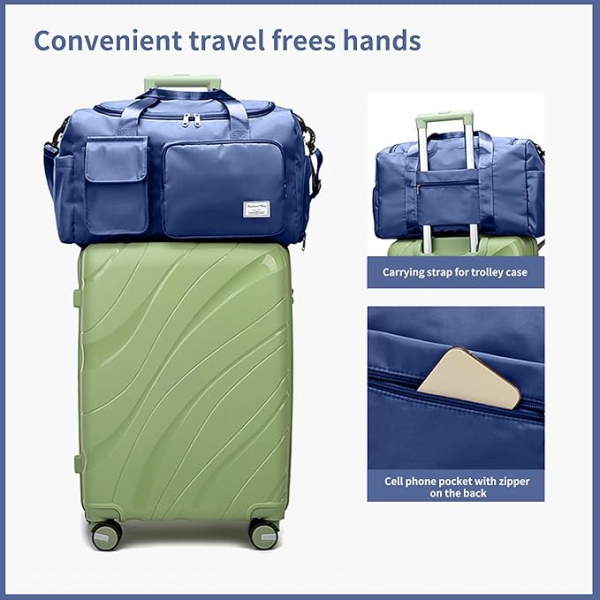 Fashionable Large Capacity Travel & Gym Bag (Blue colour)Code : 185